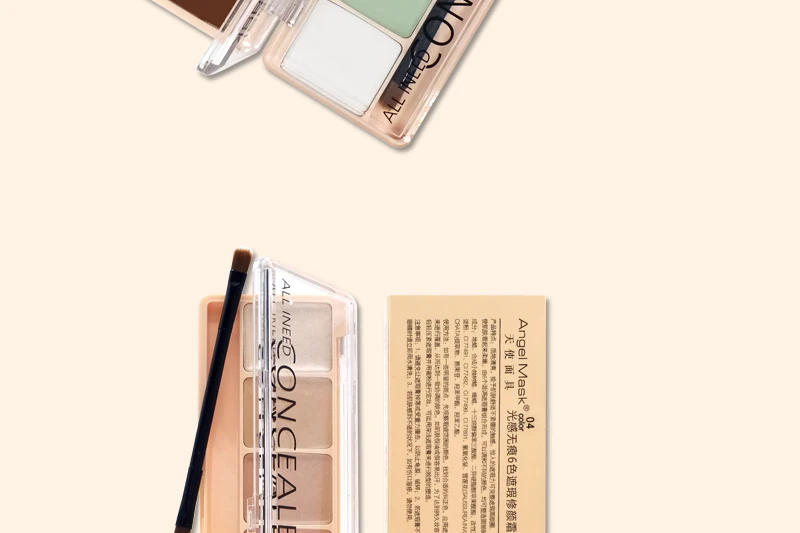 ANGEL MASK 6 Colors Makeup Concealer Palette Bronzer Pore Wrinkle Full Cover Concealer Cream Brightener Face Makeup Foundation (4)