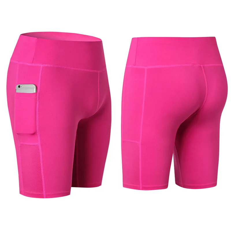 

2018 Women Sexy Pocket Yoga Shorts Women Compression Gym Fitness Tights Running Legging Outdoor Sports Short Trousers Hot Sale