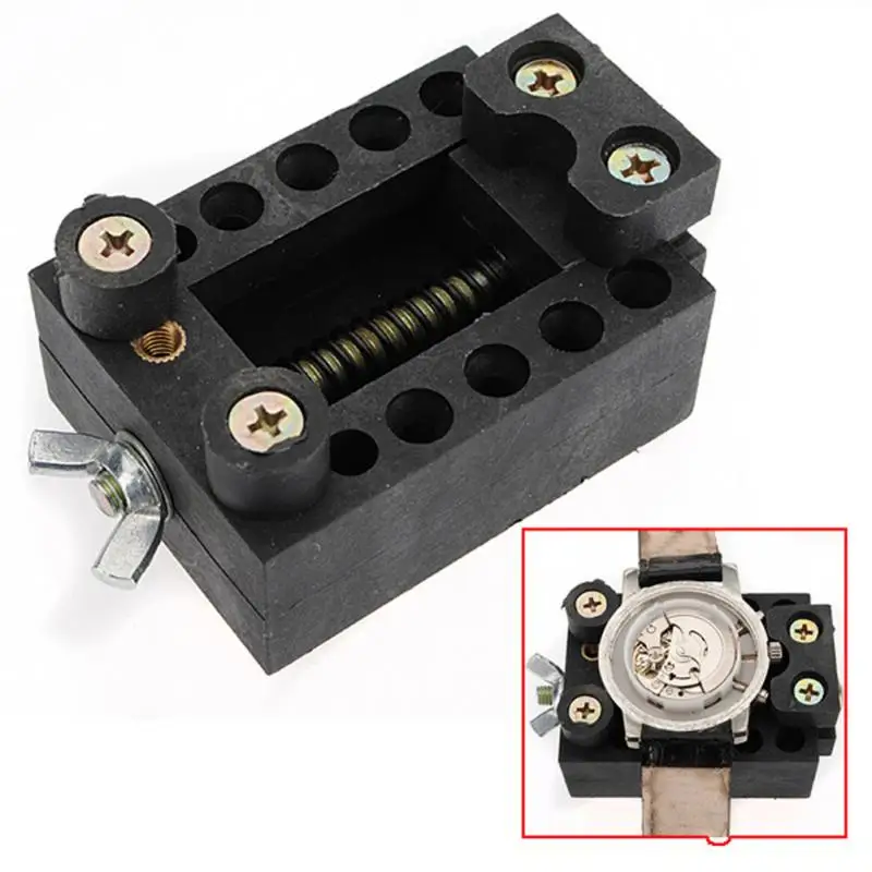 Watch Case Removal Tool Repair Holder Black Fixed Base Repairing Accessory