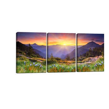 

Posters Table Wall Art Home Decor Modern 3 Panel Beautiful Sunrise Natural Landscape HD Print Painting Modular Photos Canvas
