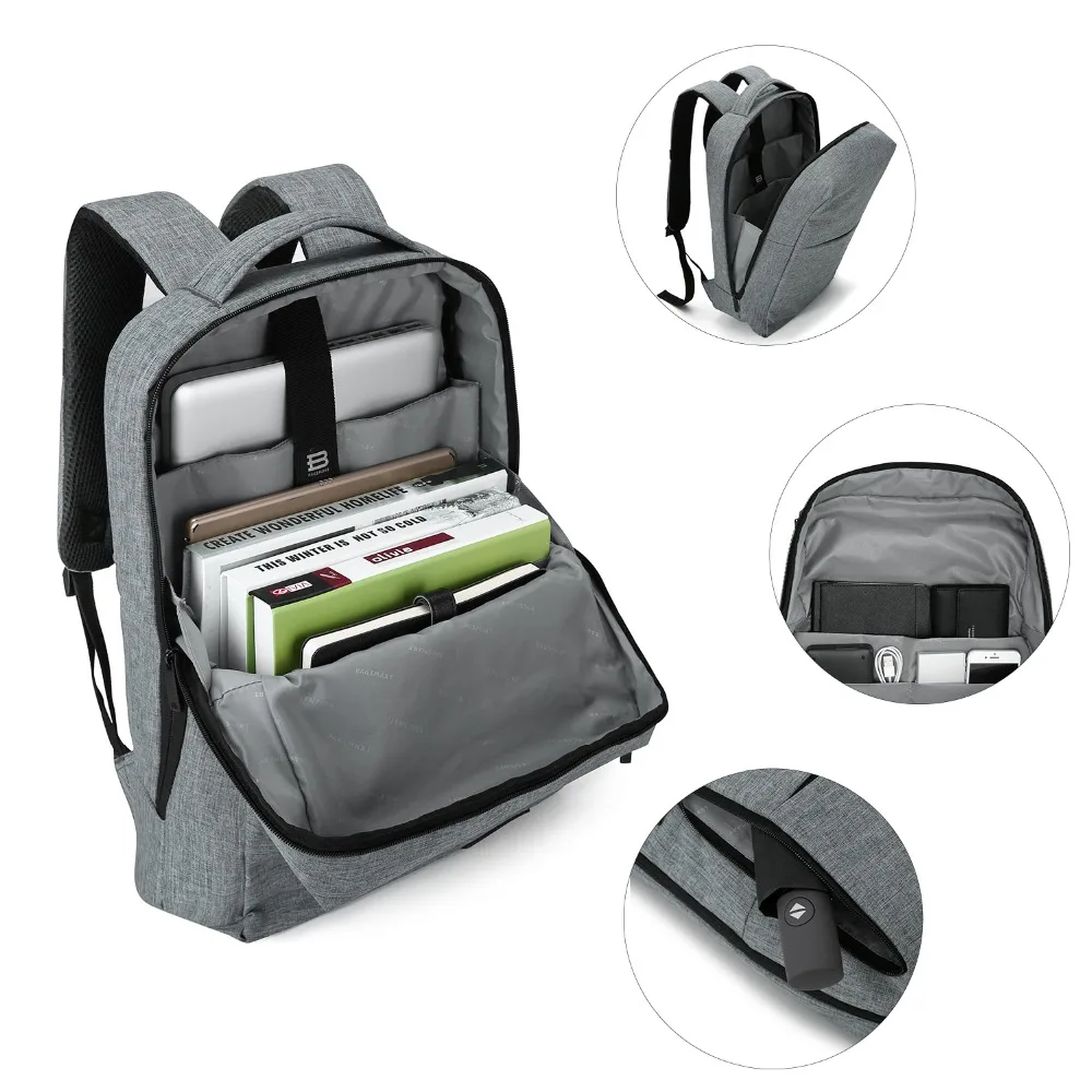 BAGSMART Nouveau sac à dos pour ordinateur portable Multifonction Sac À Dos 15.6 Pouces sac à dos pour ordinateur portable pour Femmes Hommes cartable sac à dos pour mochila mâle - 2