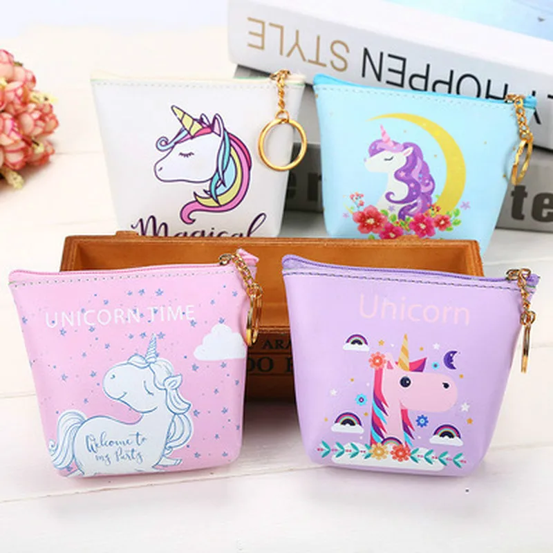 Korean Ladies Cartoon Coin Purse Wallet Girls' Cheapest Zipper Coin Wallet Children Cute Animal Mini Key Card Pouch Bag For Kids