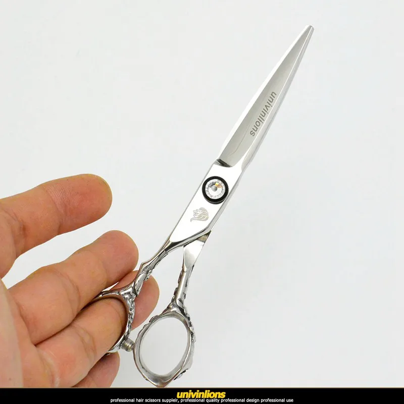 univinlions 6" left handed hairdressing scissors left hand hair scissors for salon barber left cutting lefty thinning shears