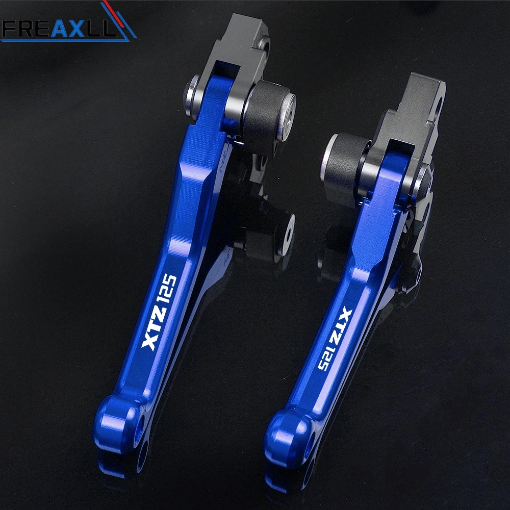 Blue Для Yamaha XTZ125 XTZ 125 2003 2004 2005 2006 2007 2008 2009 2010 2011 2012 ЧПУ Рычаги Мотоцикл с ЧПУ Сводные сцепные рычаги - Цвет: Blue