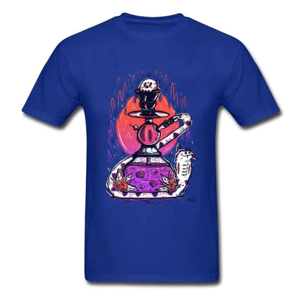 Graphic Mens T Shirts Shisha In The Grass Custom Tops T Shirt 100% Cotton Fabric Short Sleeve Leisure T Shirts O-Neck Shisha In The Grass blue