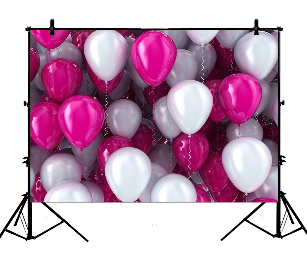 

5x7ft Happy Birthday Colorful Balloons Ribbon Wedding Party Polyester Photo Background Portrait Backdrop