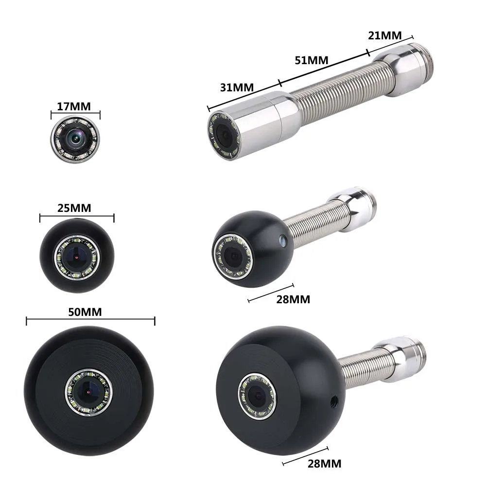  20M 4.3 inch 17mm Handheld Industrial Pipe Sewer Inspection Video Camera IP68 Waterproof Drain Pipe