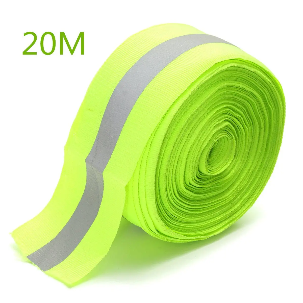 

New Arrival Durable Quality 5M 10M 20M 50M Silver Reflective Tape Strip Sew-On lime Fabric Safty Vest Width Cost-effective