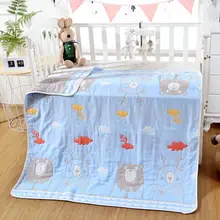 Разноцветное детское банное полотенце из чистого хлопка, шестислойное марлевая ткань, одеяло для младенцев, мягкое Впитывающее Воду банное полотенце 110 см