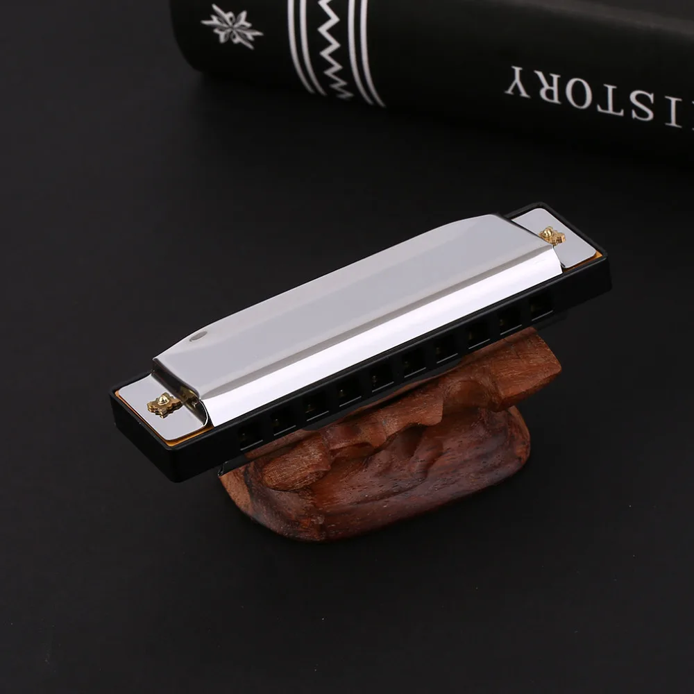 1 шт. серебряный лебедь гармоника с 10 отверстиями|Губная гармошка| |
