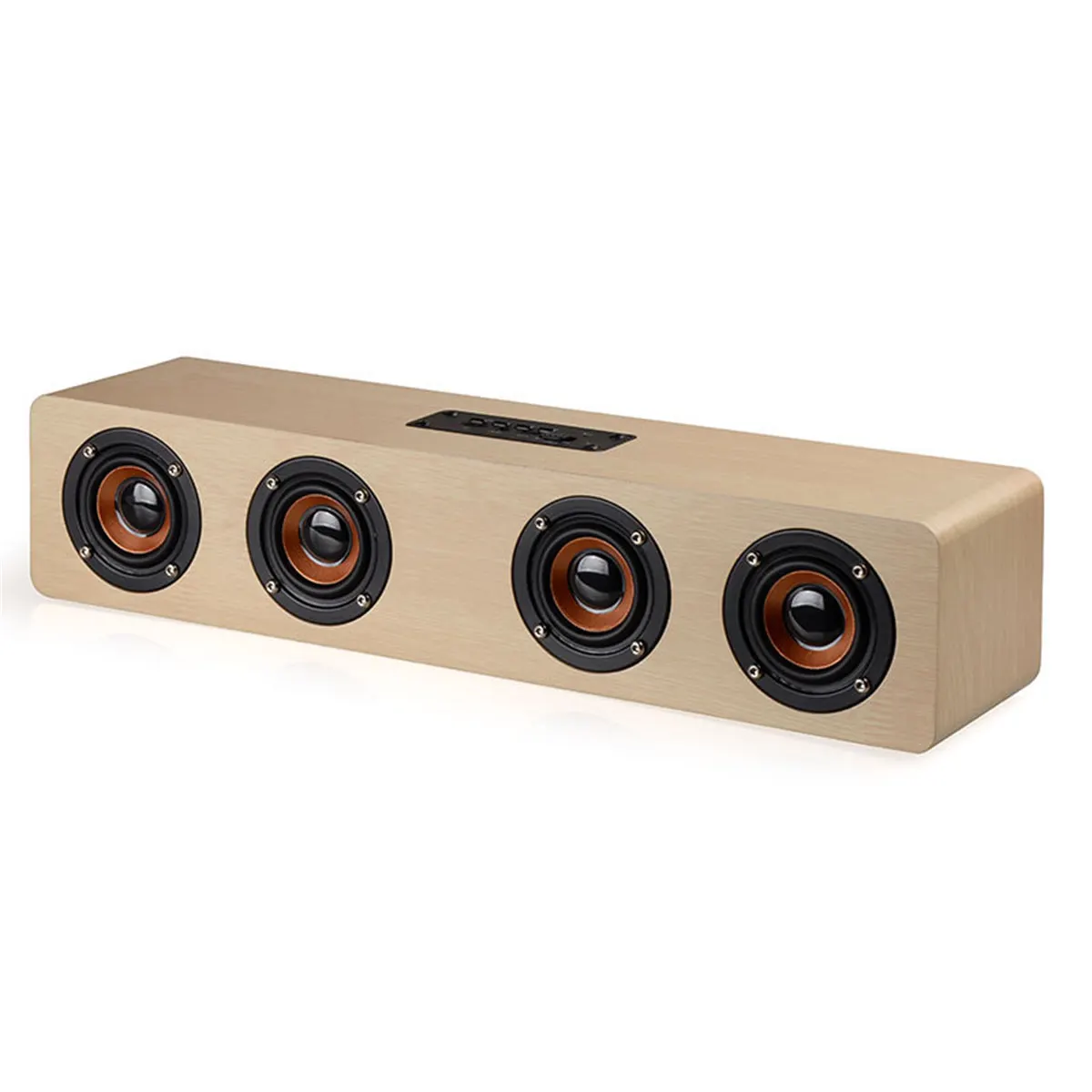 

Bluetooth Speaker W8 HIFI Wireless stereo Subwoofer Speaker Wooden 4 frequency 12W hands-free speaker Bluetooth 4.2 microphone