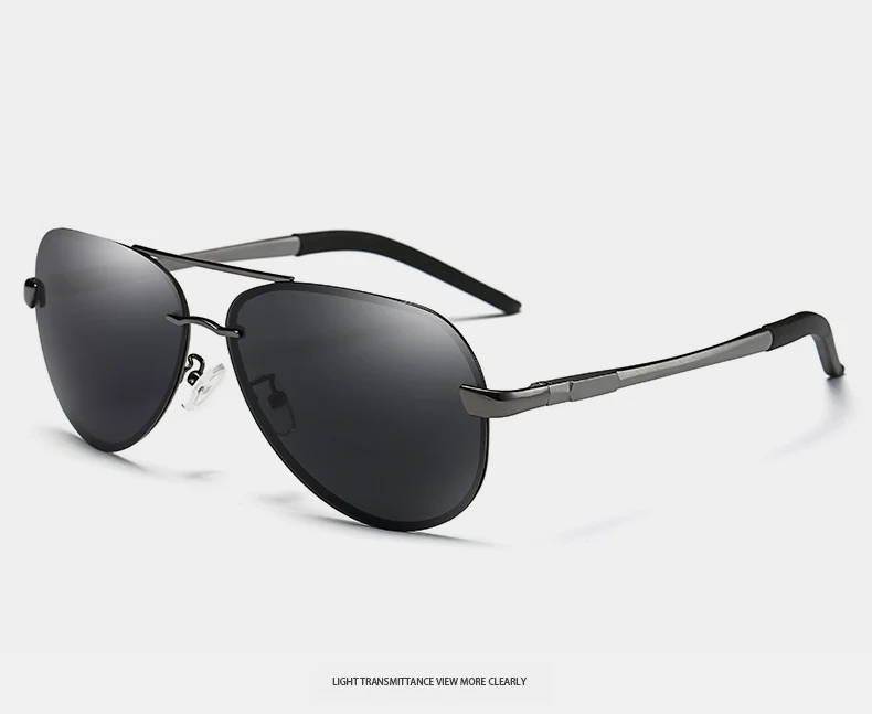 Бренд дизайн Для мужчин поляризационные солнцезащитные очки для женщин с аксессуары Алюминий сплав Frame Для мужчин, очки, подходят для вождения, солнцезащитные очки UV400 очки - Цвет линз: gun black