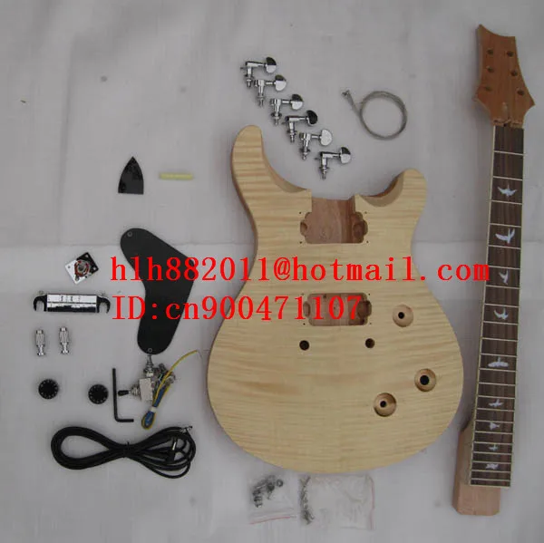 

FREE SHIPPING UNFINISHED ELECTRIC GUITAR in natural color without paint made in China