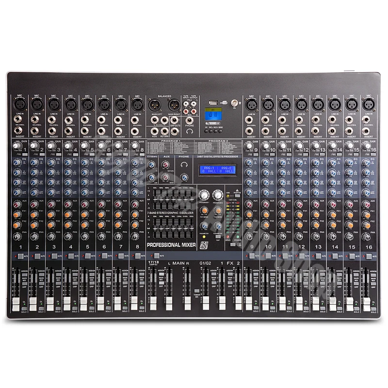 Professional DJ Mixer 16 Channel USB Stage Karaoke