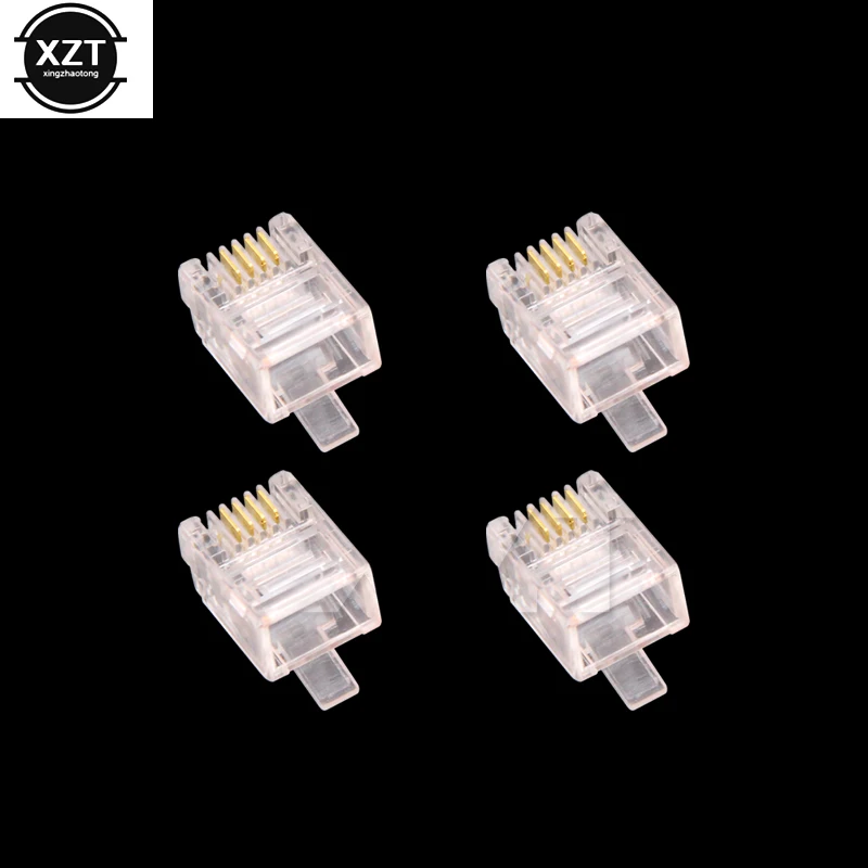 Newest Arrival 100pcs/pack Durable 4 Core Telephone Network Connectors