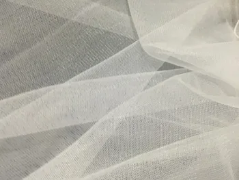 

160cm wide 3yards/lot off white color tiny hole fine mesh tulle soft gauze net tulle for wedding dress skirt tutu veil curtain