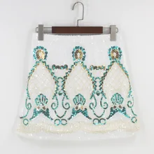 Карандаш юбка Лидер продаж Летняя стильная юбка в стиле "Лолита" Saia Для женщин реальная съемка юбка с бисером с эластичной резинкой на талии, узкие, пышная юбка