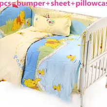 Промо-акция! 6/7 шт постельное белье хлопок, набор постельного белья для детей, маленькие девочки и мальчики, Комплект постельного белья 120*60/120*70 см