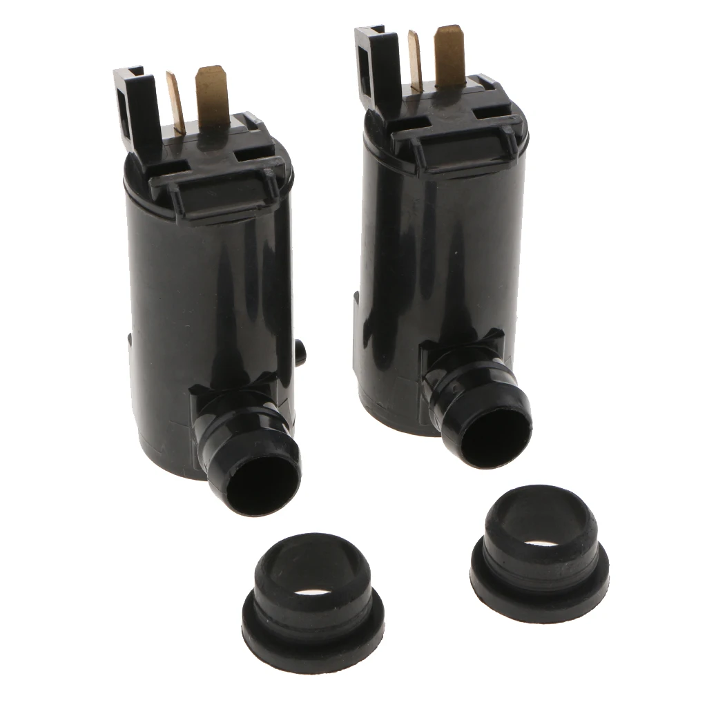 

2 Piece 75mm General Fit 12V Front Windshield Washer Pump High Quality Plastic Car Truck Windshield Accessories