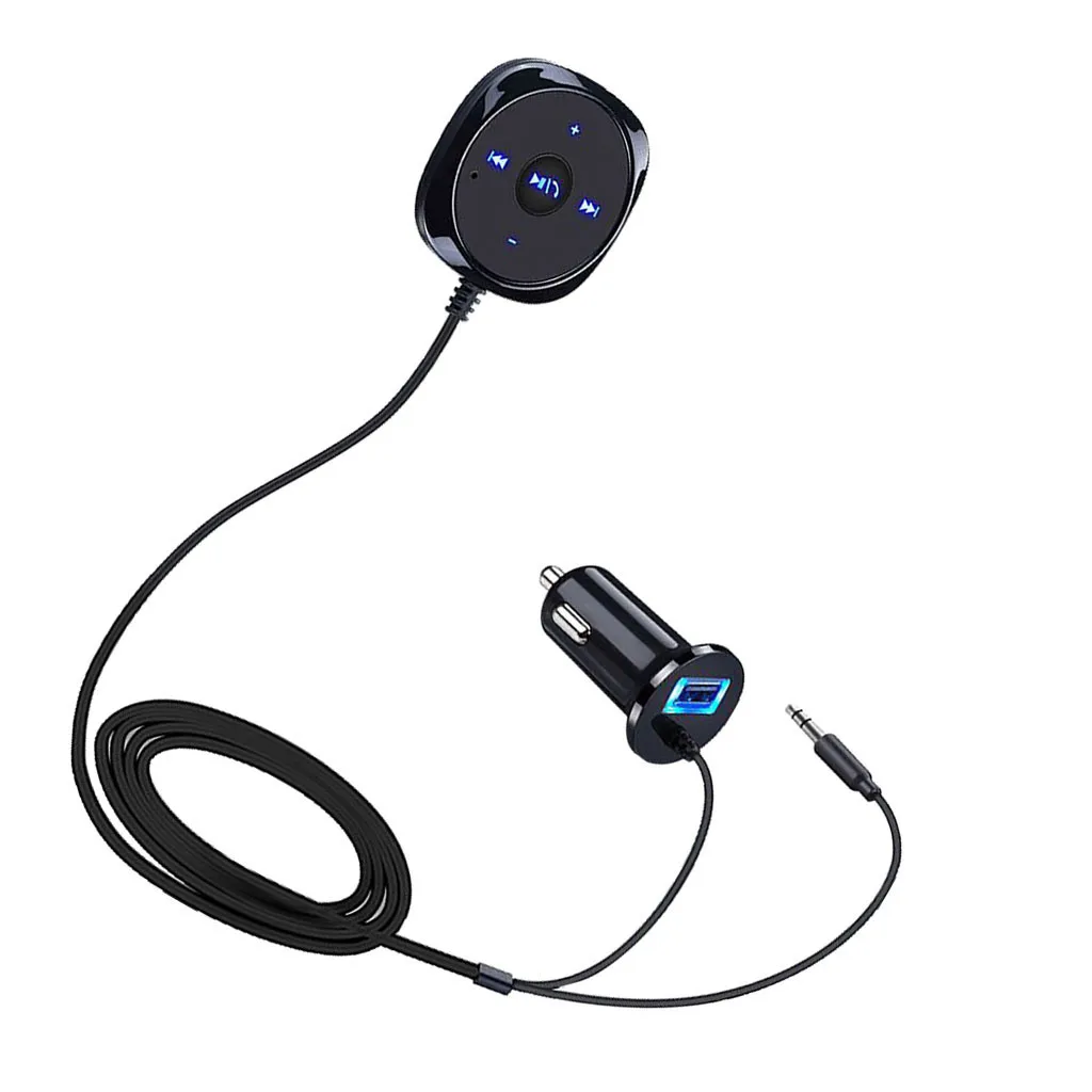 

Bluetooth AUX Handsfree Car Kit 3.5mm Jack Audio MP3 Player with TF Slot Wireless FM Transmitter Auto Car USB AdapterCar #WL1