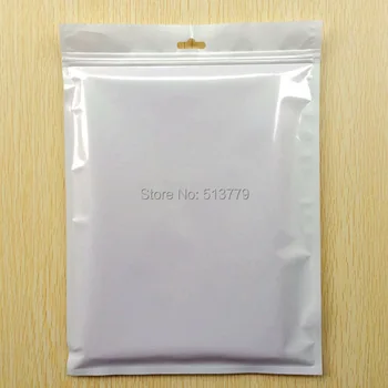 

200pcs/Lot 22x30cm Clear White plastic zipper retail Packaging bag poly package bags