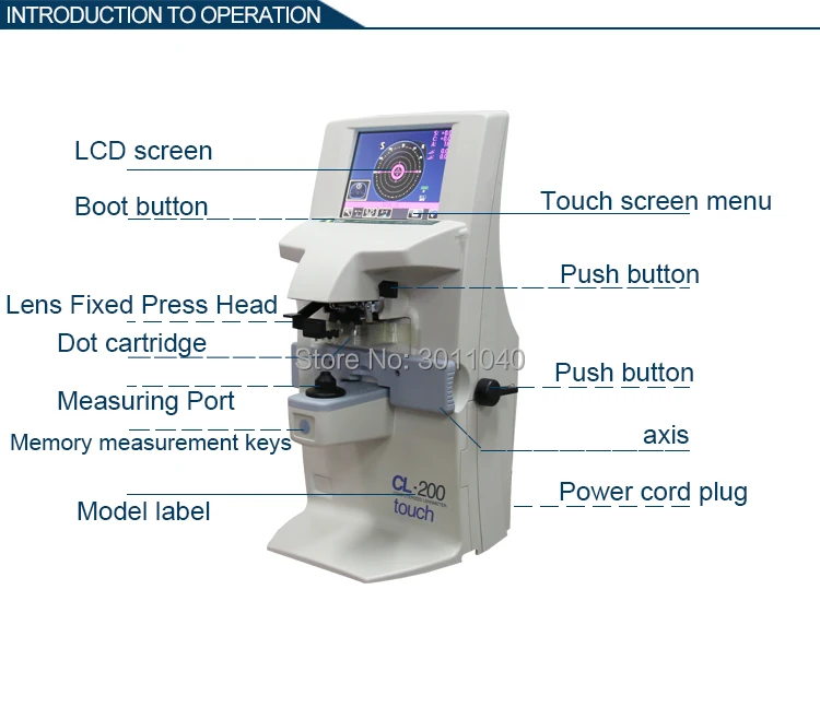 TOPCON CL-200 цифровой Lensometer Lensmeter Focimeter Autolensmeter цветной экран; персональный рабочий экран