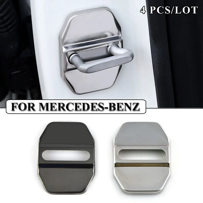 

Ceyes Car Styling Stainless Steel Car Door Lock Cover Case For Mercedes Benz W211 AMG W204 W210 W203 Cla Accessories Car-Styling