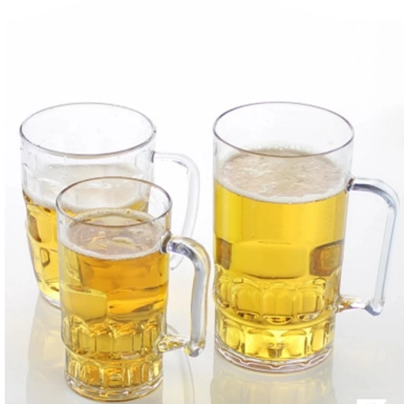 アンブレイカブル3サイズアクリルビールカップktv大ビールカッププラスチックドリンクカップ朝食ミルクコーヒー水マグカップ用の器物箸置き ...