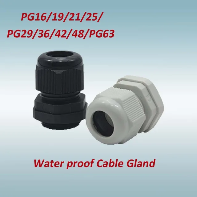 PG25 IP68 waterproof,black/white nylon standard cable glandelectric
