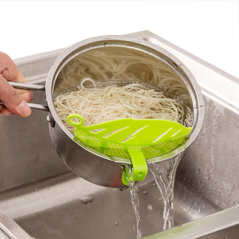 

Unibird 1Pc Leaf Shape Colander Rice Wash Gadget Noodles Spaghetti Beans Strainers Kitchen Fruit&Vegetable Cleaning Tool