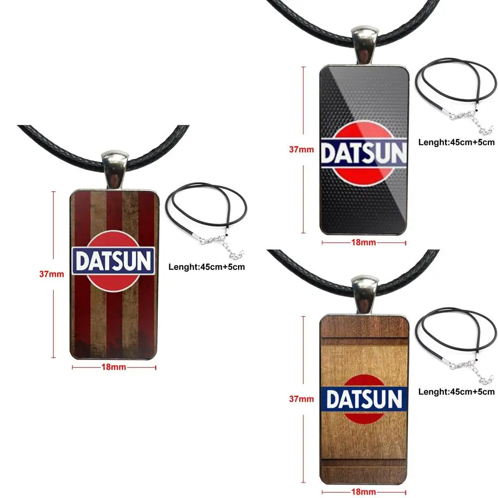 For Christmas Gift Luxury Car Datsun Logos Design Fashion Vintage Glass Women Rectangle Necklace Pendants | Украшения и