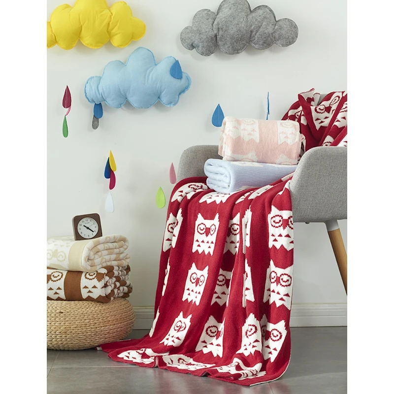

90*110CM Crochet Newborn Baby Blanket Kids Bath Towel Casual Sleeping Bed Covers Supplies Throw Blanket Infant Bedding Quilt