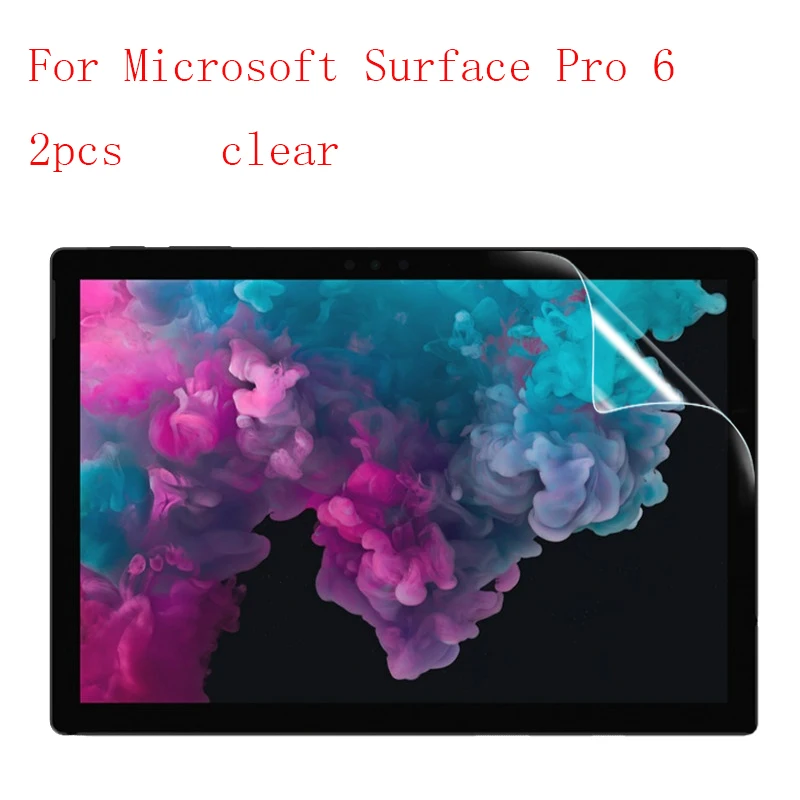 

Clear New HD Clear Anti Shatter Screen Protector Film For Microsoft Surface Pro 6 protective 2pcs in 1 package