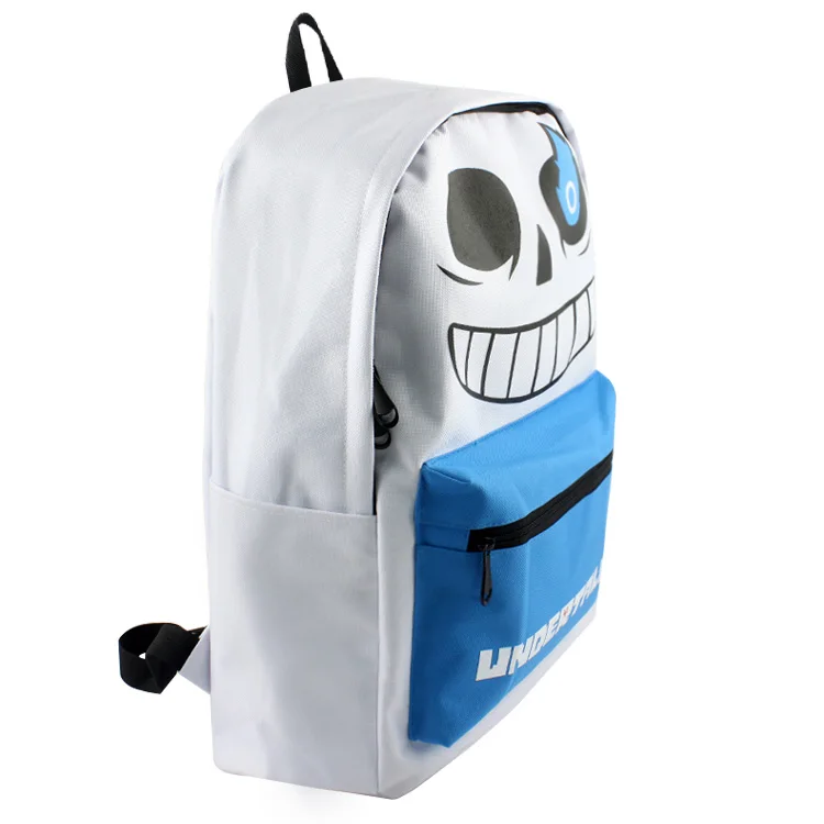 Аниме Undertale высокое качество холст сплошной Цвет ноутбук рюкзак Sans дважды плечо мешок школы