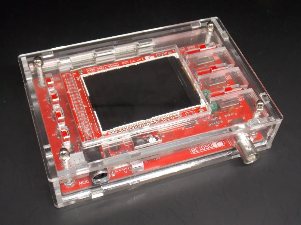 

DSO138 2.4" TFT Pocket-size Digital Oscilloscope Kit DIY Parts Handheld + Acrylic DIY Case Cover Shell for DSO138
