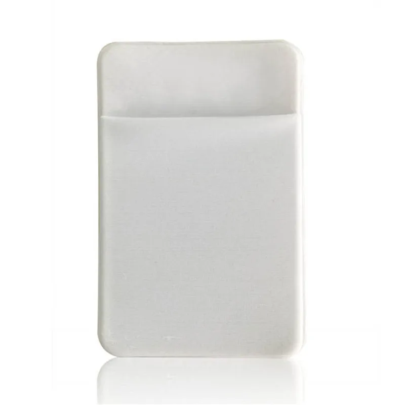 1 шт., практичный держатель для кредитных карт и удостоверений личности, эластичный однотонный кошелек для мобильного телефона, портативные клейкие Карманные наклейки для мобильного телефона - Цвет: White