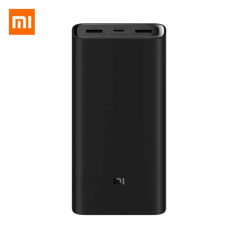 Оригинальный внешний аккумулятор Xiaomi 20000 мАч 3 Mi PLM07ZM с двумя USB выходами
