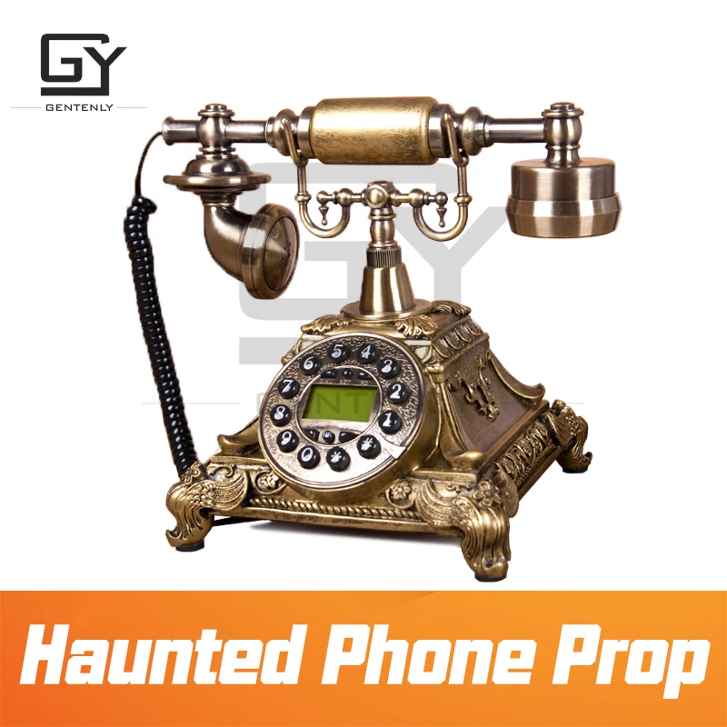 

Real life escape room props haunted phone prop dial correct number to release magnet lock with audio secret chamber room prop