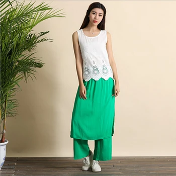 

Nepal Thailand fisherman pants personality pure cotton wide straight leg trousers
