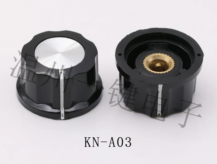 KN-A03 резиновая пластиковая ручка A03 ручка шляпа аудио регулятор громкости потенциометр поворотный головной убор