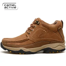 Camel Active/ г. мужские ботинки из натуральной кожи теплые зимние ботинки на меху винтажные мужские ботильоны высокого качества с квадратным носком 3195
