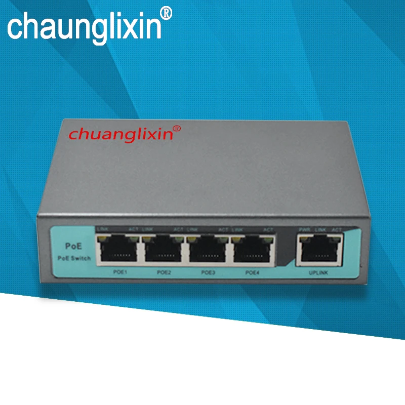 Gigabit POE switch 1000M  4port+1uplink port optical poe 48V af/at power supply 1000M ruijie rg s5760c 48gt4xs x 48 10 100 1000m base t ports 4 1g 10g sfp optical ports 1 expansion slot reserved 2 modular power supply slots