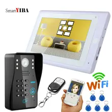 Smartyiba 7-дюймовый белый Мониторы RFID пароль Wi-Fi Беспроводной видео-телефон двери Дверные звонки Камера домофон Системы Android IOS APP
