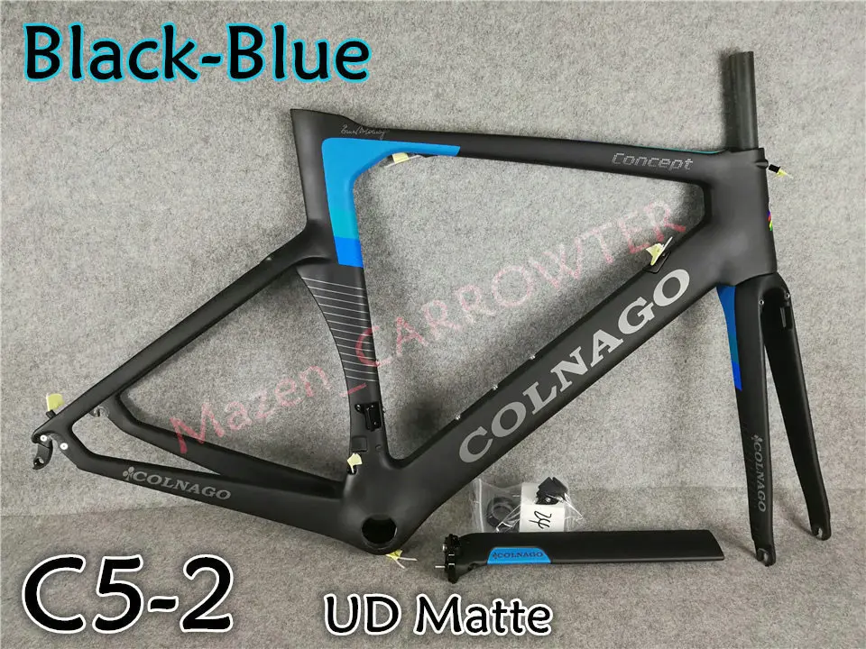 Discount Fluorescent Yellow Colnago CONCEPT carbon road frames+Handlebar+Saddle+bottle cages 50mm carbon wheels Novatec A271 hubs 27