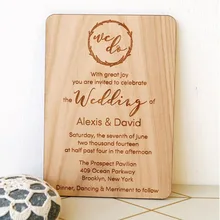 Деревянные Свадебные приглашения, деревенские свадебные приглашения, на заказ любой текст, лазерные гравированные приглашения