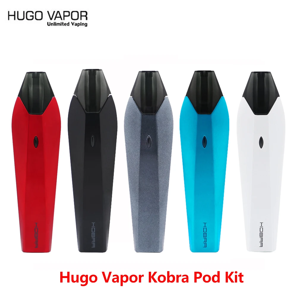 Original E cigarette Hugo Vapor Kobra Pod Kit with 500mAh Battery & 1.8ml Refillable Nicotin-Salt Oil Cartridge Vaporizer Kits Original E cigarette Hugo Vapor Kobra Pod Kit with 500mAh Battery & 1.8ml Refillable Nicotin-Salt Oil Cartridge Vaporizer Kits