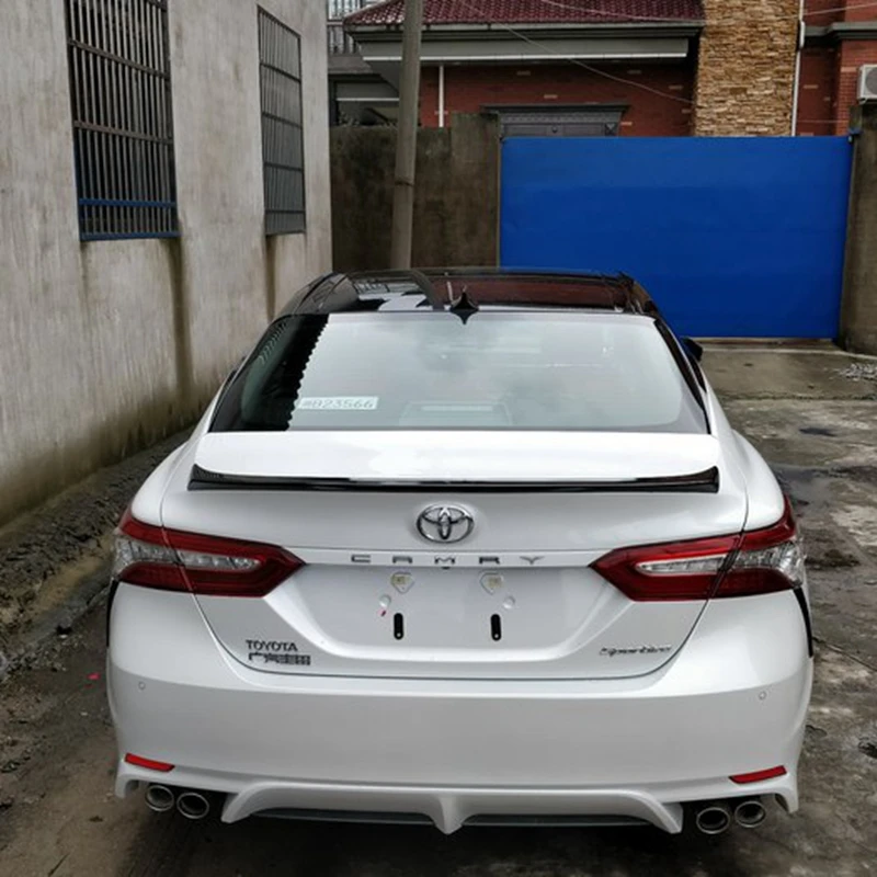 

For Toyota Camry Spoiler High Quality ABS Material Car Rear Wing Primer Color Rear Spoiler For Toyota Camry Spoiler 2018+