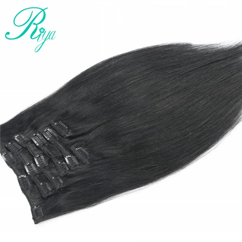 straight hair clip in human hair extension (5)