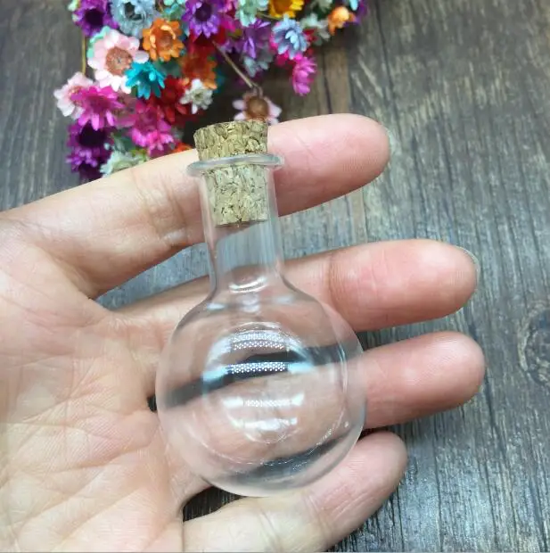10 шт./партия прозрачные круглые стеклянные бутылки 34*52 мм|ball glass bottle|vial pendantglass ball