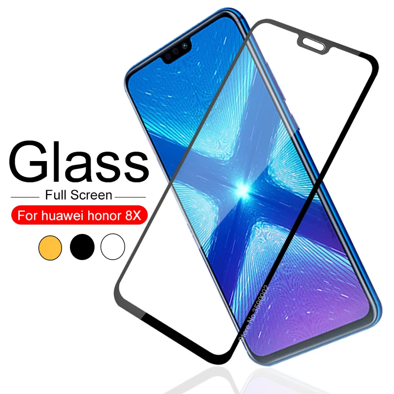 

Full Cover Tempered Glass For Huawei Honor 8X Screen Protector huawey honor 8X honer 8 X x8 Honor8X JSN-L21 Protective Glas Film